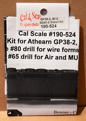 Cal-Scale #524 Detail Kit for Athearn EMD Diesels -- GP38-2, GP40-2, SD40-2