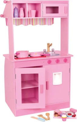 LEGLER Kinderküche Janina, Küche für Kinder, Kinderküche aus Holz, mit Zubehör