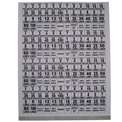 Button Legend, Complete Decal Set (4 Sets Cut to Fit) (Sp-Sheet-1) 