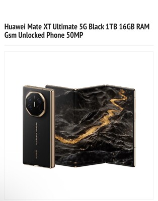 Huawei Mate XT Ultimate 5G Black 1TB 16GB RAM Gsm Unlocked Huawei Mate XT Ultimate 5G Black 1TB 16GB RAM Gsm Unlocked