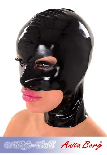 Anita Berg - Latex Head Mask with Eye-Mouth-Chin Opening in Various Colors