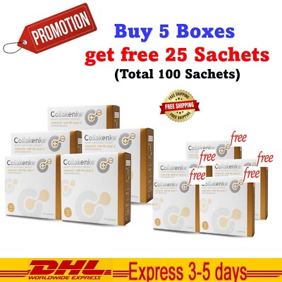 5x Collakenko Plus Multi Vital Collagen Powder Drink for Nourish Knee Bone Joint