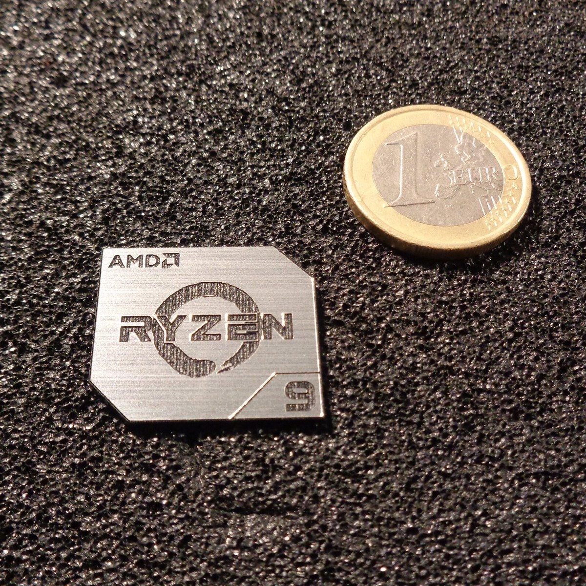 AMD RYZEN 9 cpu PC Logo Label Decal Case Sticker Badge Silver