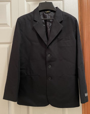 Boy's Van Heusen Black Suit Jacket Blazer Size 14 New with Tags
