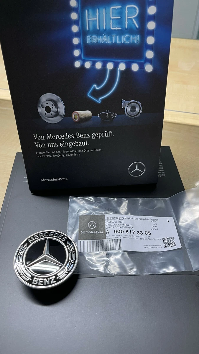 Mercedes Benz original Emblem A0008173305 schwarz Motorhaube  
