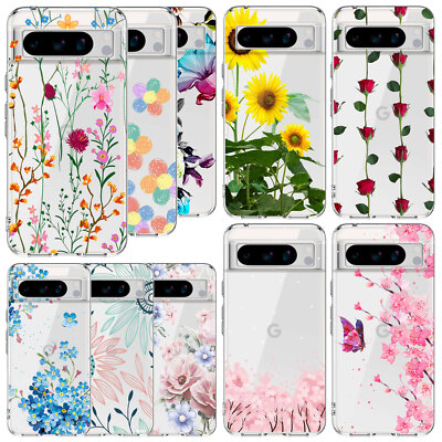 Capa De Flores E Plantas Para Google Pixel 9 8 7 Pro 5G 7A 8A 9 XL