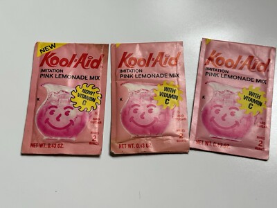 Vintage 60s Kool-Aid Pink Lemonade Mix Flavor Packet NOS | eBay