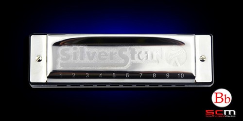 Hohner Silver Star Harmonica Key of Bb Ideal First Blues Folk Harp FREE Lessons - Picture 2 of 3