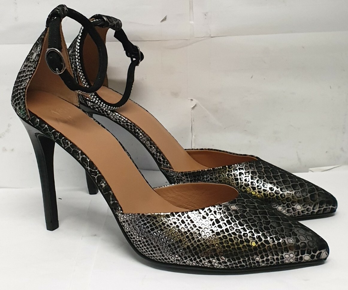 John Lewis AND/OR Briana High Heel Open Court Shoes Black Size EU