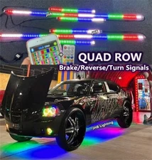 JHB 4* 50CM+ 2* 150CM QUAD ROW RGB CHASING LED Truck Underbody Lights Strips KIT