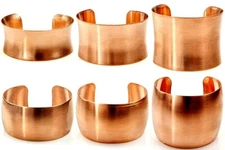 Pure Raw COPPER CUFF Bracelet Blanks  Concave band 1"   2" Wide ~ clearance