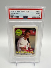 2018 Topps Heritage Juan Soto RC Mini RC #092/100 PSA 9 Mint