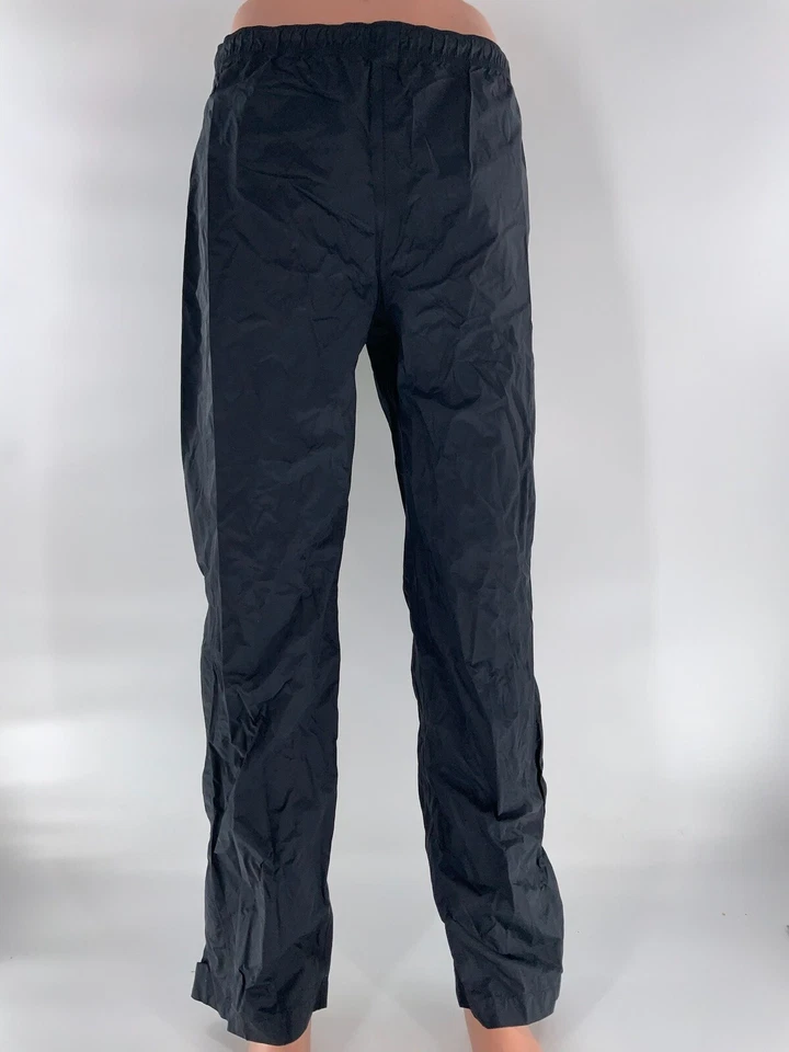 L.L. Pantalones impermeables Bean para hombre M negros de nailon con cremallera tobillos usados una vez YGI A2-282 Foto 2 de 4