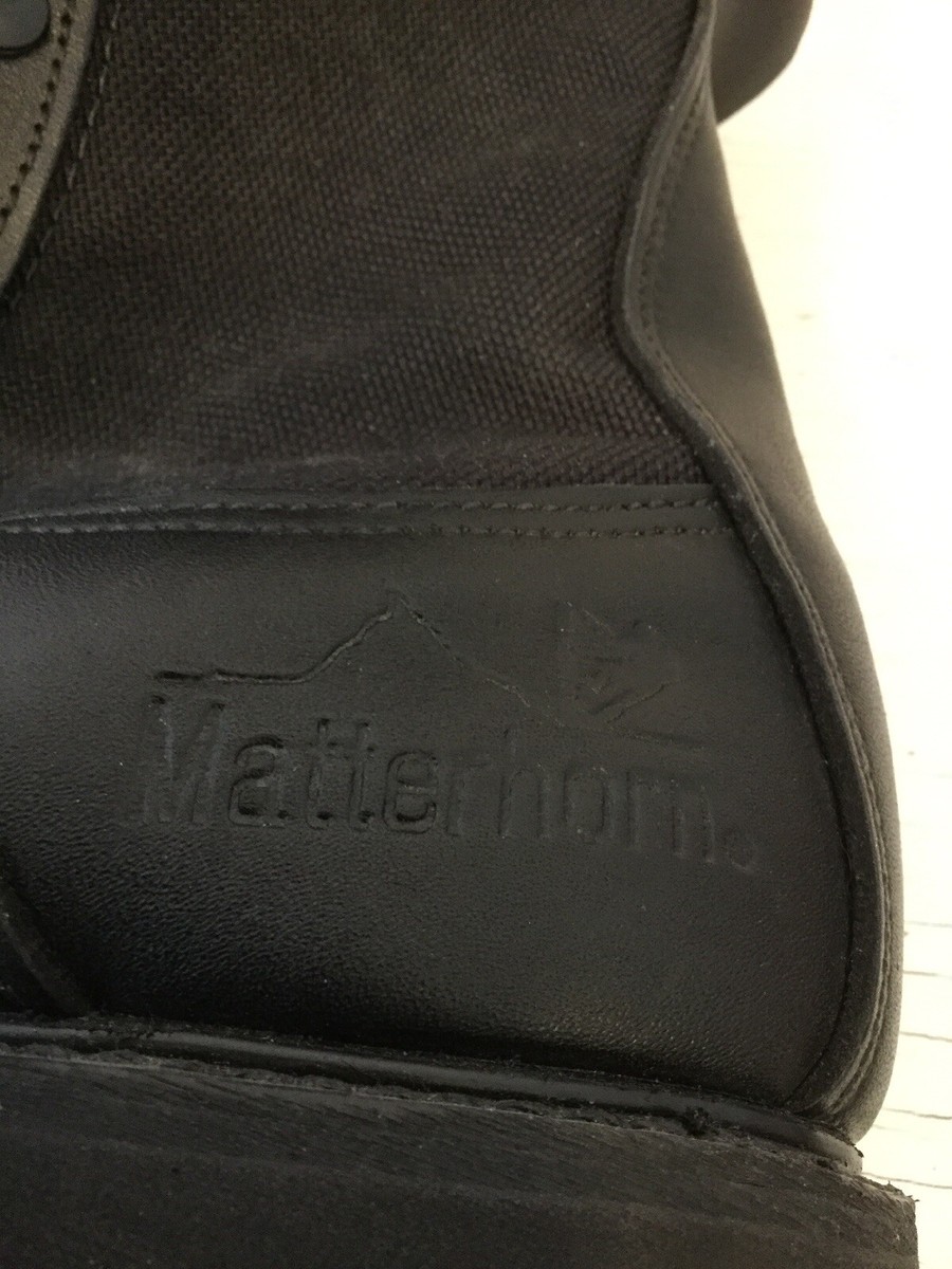 Matterhorn Boots 6XW Cove SPO Black Leather & Canvas N07067 Super