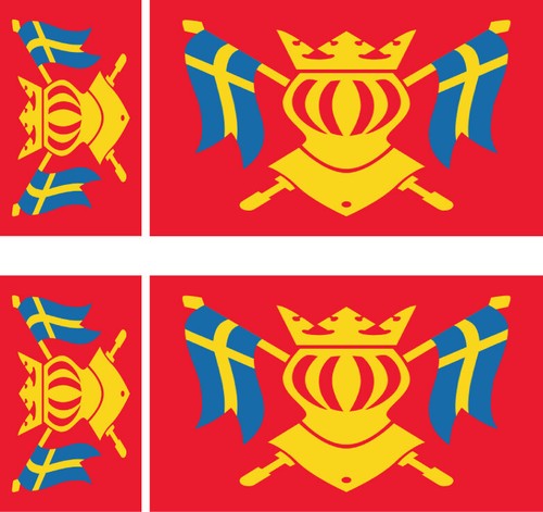 Autocollant Vintage Suède - Drapeau National Stockholm - Années 80