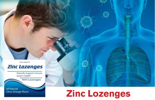 Zinc Lozenges Zinc Gluconate Immune System Support - Orange Flavor 100 Lozenges - Picture 4 of 4