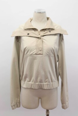 NWT$2595 Brunello Cucinelli Cotton Knit 1/2Zip Pullover W/Sparkly Beading M W242