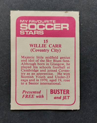 IPC Cards - My Favourite Soccer Stars 1971 - Buster & Jet Red Back - Picture 27 of 66