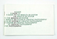 195037 Guide to the Minolta SR System of Creative Photography
