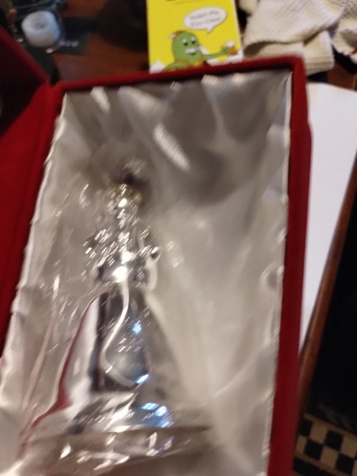 MADISON & MAX AT HOME SILVERPLATED CHRISTMAS SNOWMAN BELL - 2001 - Image 4 of 4