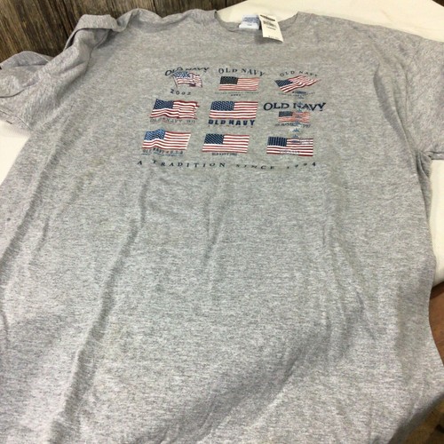 NOS Old Navy 1994 - 2002 grey flag t 