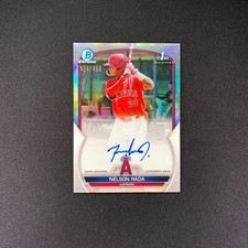 2023 Bowman Nelson Rada 1st Chrome Auto /499 Refractor Autograph CPA-NR Angels
