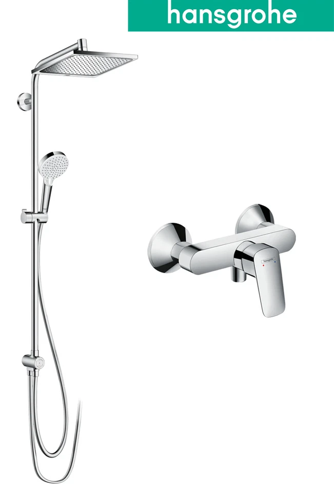 Hansgrohe Duschsystem Regendusche Crometta Reno + Focus + Logis Set Dusche Wanne - Bild 3 von 4