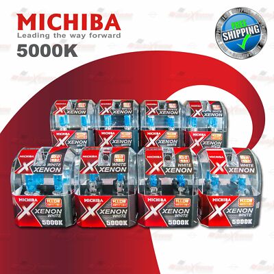 2x MICHIBA GLÜHBIRNEN Scheinwerfer AutoLampen E-PRUFZEICHEN 12V 5000K Super Weiß