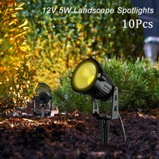 10X 12V 5W Landscape Spotlights Outdoor LED Waterproof Warm/Cool White Garden