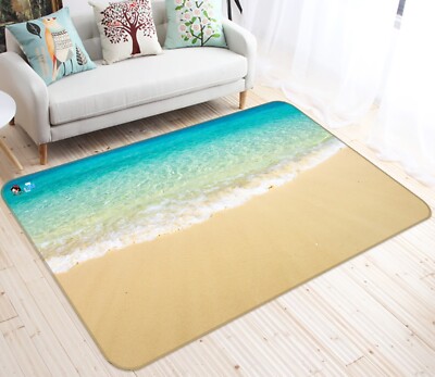 3D Simple Sea Beach NBC633602 Game Rug Mat Elegant Photo Carpet Mat Romy