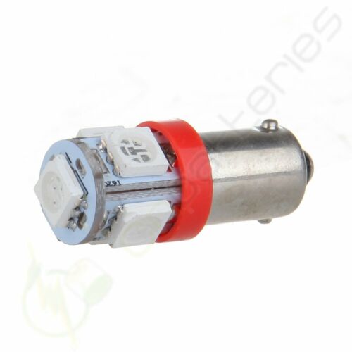 2X For Ford BA9S H6W 12V 5-5050-SMD LED Wedge Side Light Lamp Red Map/Dome Bulb - Picture 3 of 6