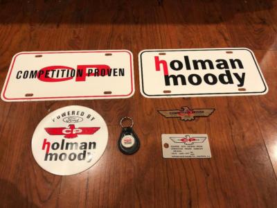 HOLMAN MOODY KEY CHAIN LICENSE PLATES ENGINE SPEC TAG STICKERS DECALS LOT