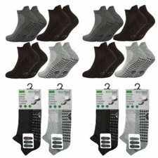 3 Pack Mens Non Slip Grip Socks Sports Gym Trainer Gripper Liner UK 6-11