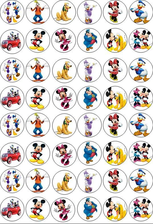 Mickey Mouse Clubhouse Cupcake Toppers Printable