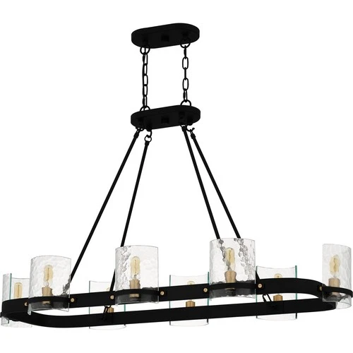 Matte Black  Linear Chandelier from the Gloucester Collection - Picture 2 of 6