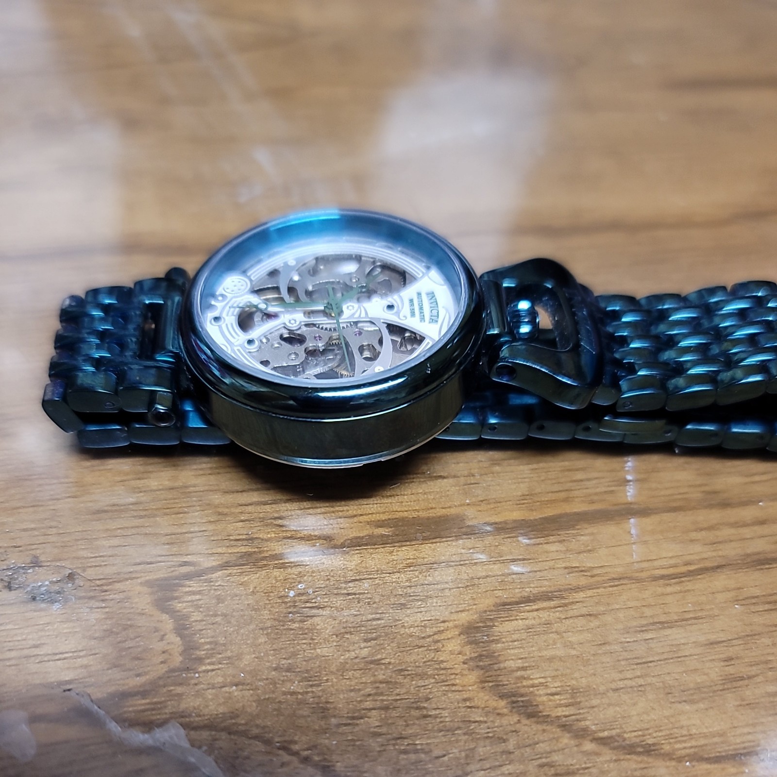 Invicta Object d’ Art Automatic Skeleton Blue Lad… - image 3