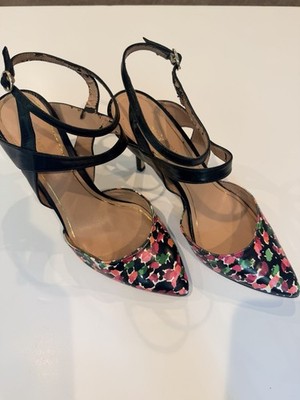 Enzo Angiolini Multicolored Floral D Orsay Double Ankle Strap Heels Size 10M