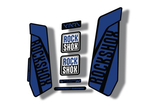 Rock Shox YARI 2015-16 Autocollant Fourche VTT Cyclisme Autocollant Adhésif D. Bleu - Photo 1/2
