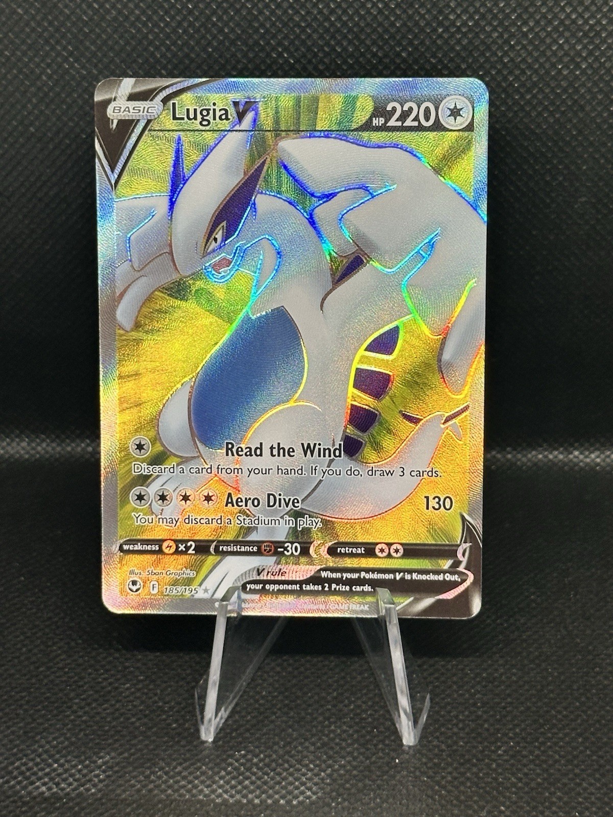 Pokemon TCG - Lugia V 185/195 Silver Tempest - Ultra Rare Full Art Holo - NM