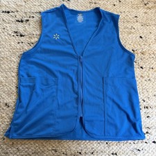 Walmart Employee Vest Womens Size Large Blue Uniform Associate Workwear