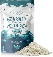 French Sea Salt Fine From the Celtic Sea 1/2lb- 100% Unrefined Sea Salt Packed