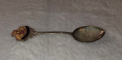 Vintage RMS Carmania Cunard Line Enamel Souvenir Collector Spoon Crested