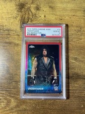 2015 Topps Chrome WWE Undertaker Red Refractor /5 PSA 10 Pop 1 First Year Chrome