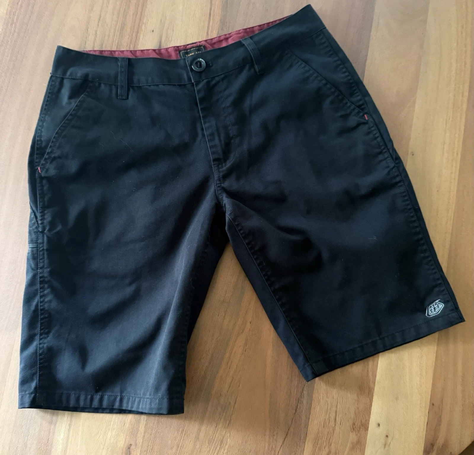Troy Lee Designs LCQ Mens 30 Black MTB Bike Casual Chino Shorts TLD