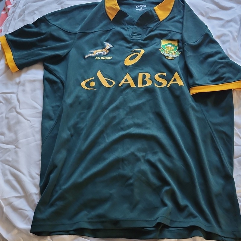 ASICS South Africa SA Rugby ABSA Green Yellow Rugby Jersey Shirt XL