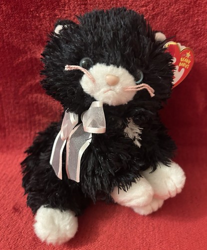 TY Cabaret the Cat Beanie Baby Plüschtier Kuscheltier Sammlerstück mit Etikett - Bild 6 von 12