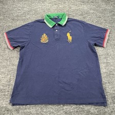 Polo by Ralph Lauren Heraldic Crown Crest Polo Men  s 2XB Big Pony Navy Preppy