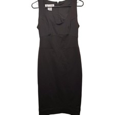 Maggy London Womens Black Sleeveless Bodycon Sheath Dress Size 6 Career
