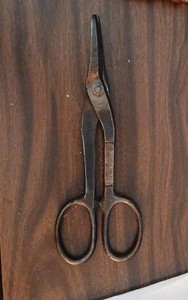 VINTAGE 10 Inch Midwest Standard Tools Grey Straight Tin Snips Made In USA