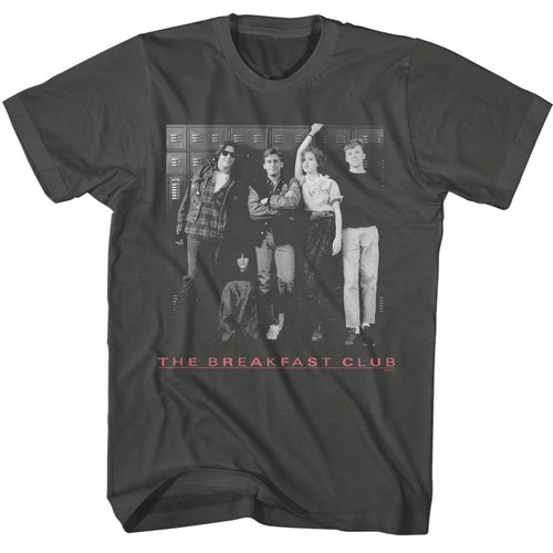 Breakfast Club - Black & White Locker Photo - American Classics - Solid Gray Adu